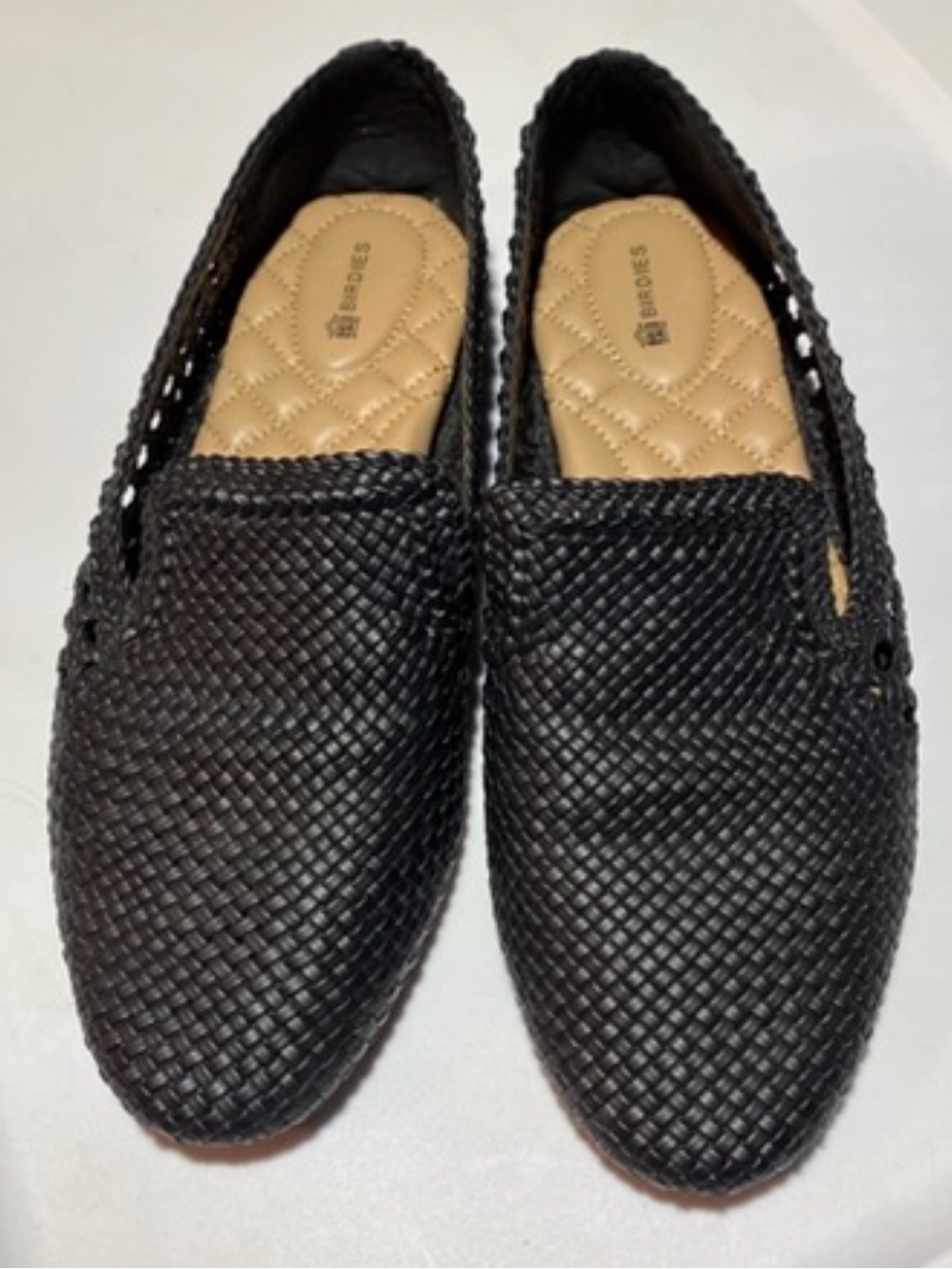 Birdies Black Woven Slip-On Flats Size 9